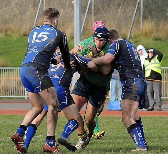 Mark Hobson takes on the Egremont defence - March 15th 2014.