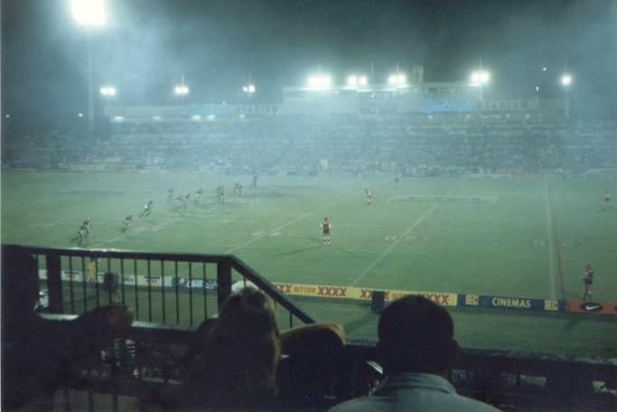 Kick off at the Stockland Stadium against North Queensland Cowboys - June 14th 1997.