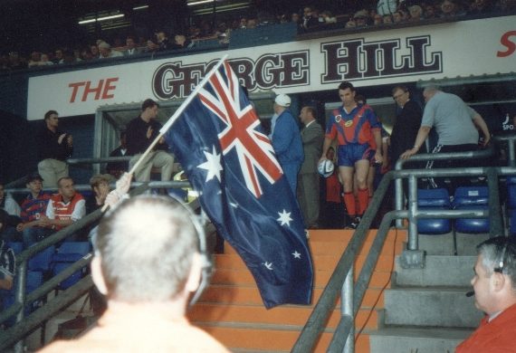 Adelaide Rams take the field at Boundary Park - July 25th 1997.