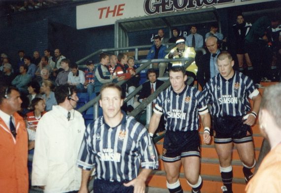 Matt Munro, David Bradbury and John Clarke take the field against Adelaide - July 25th 1997.