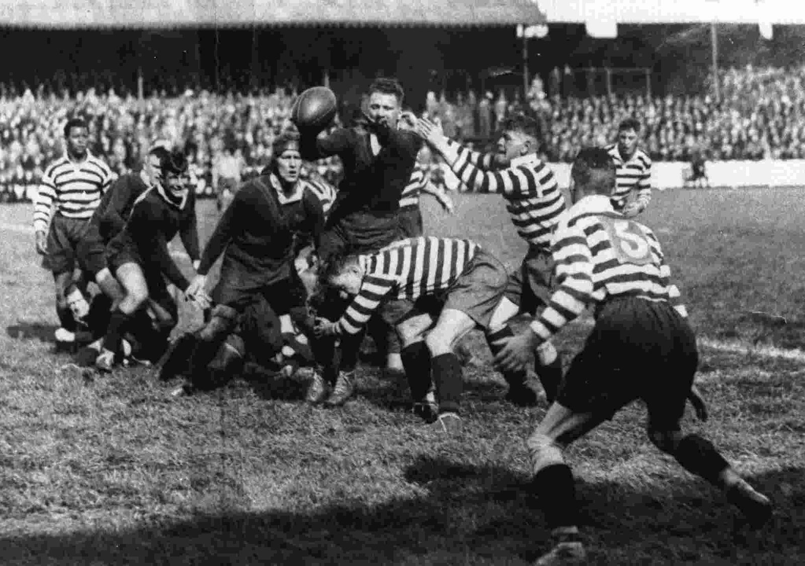 Left to right: Alex Givvons, Ted Hodgson, Fred Ashworth, Les Lewis and Ted Sadler v Australia - Sep 9th 1933.