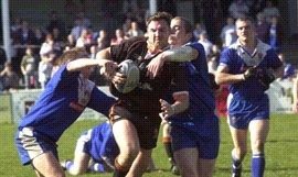 Chris Morley in action against Barrow - March 30th 2003.
