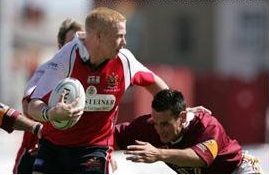 Lee Marsh in action at Bloomfield Road v Batley - May 30th 2004.