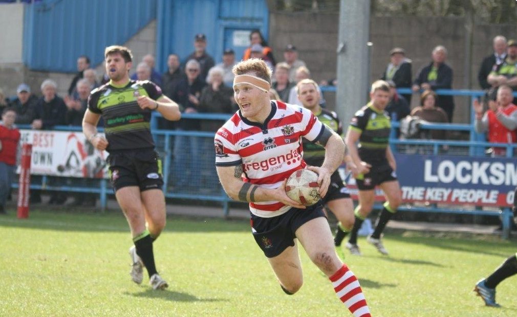 Richard Lepori scores against Batley at Bower Fold - April 3rd 2016.