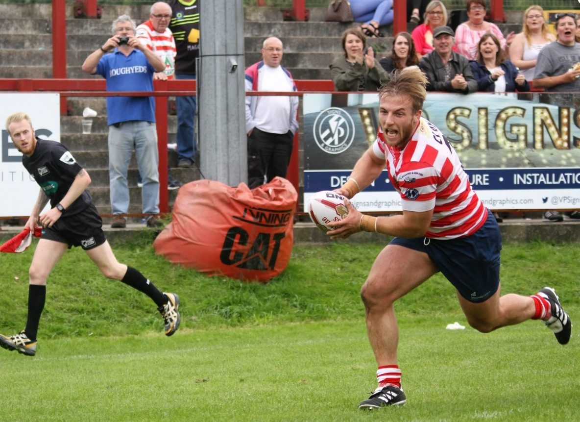 Adam Clay scores at Batley - Aug 20th 2017.