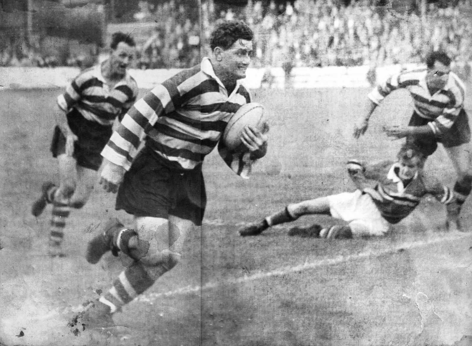 Derek Turner on the attack - Sep 27th 1958.