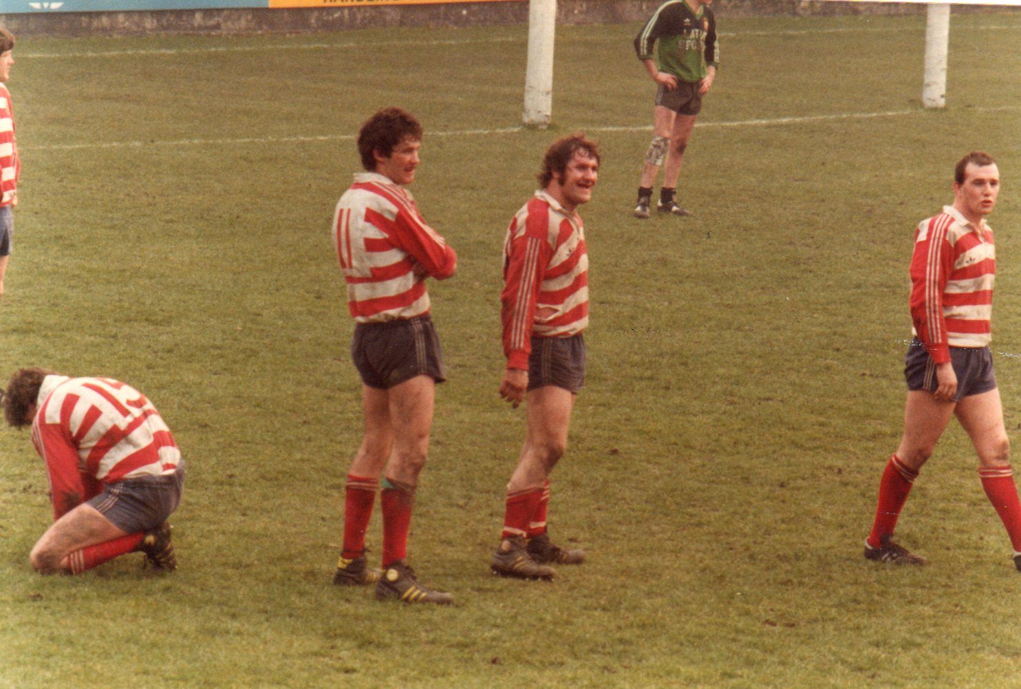 From left: Andy Goodway, Mick Worrall, Gary Owen and Terry Flanagan v Blackpool - March 28th 1982.