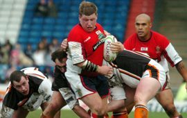 Danny Nanyn in action against Blackpool - Feb 13th 2005.