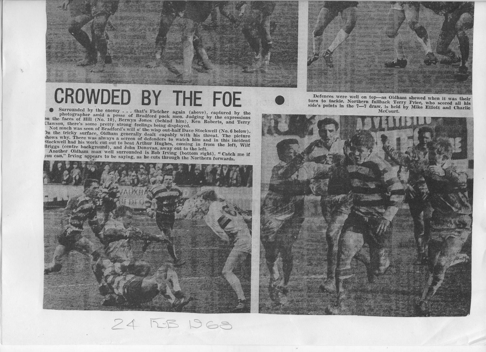 Bradford Northern v Oldham, 24 February 1968