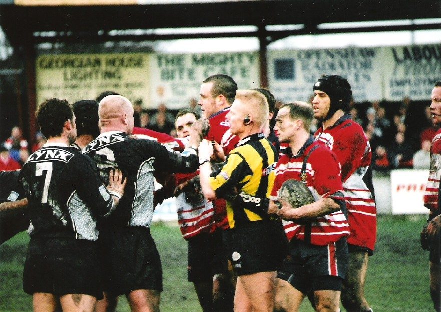 Flare up! Oldham v Chorley Jan 20th 2002.