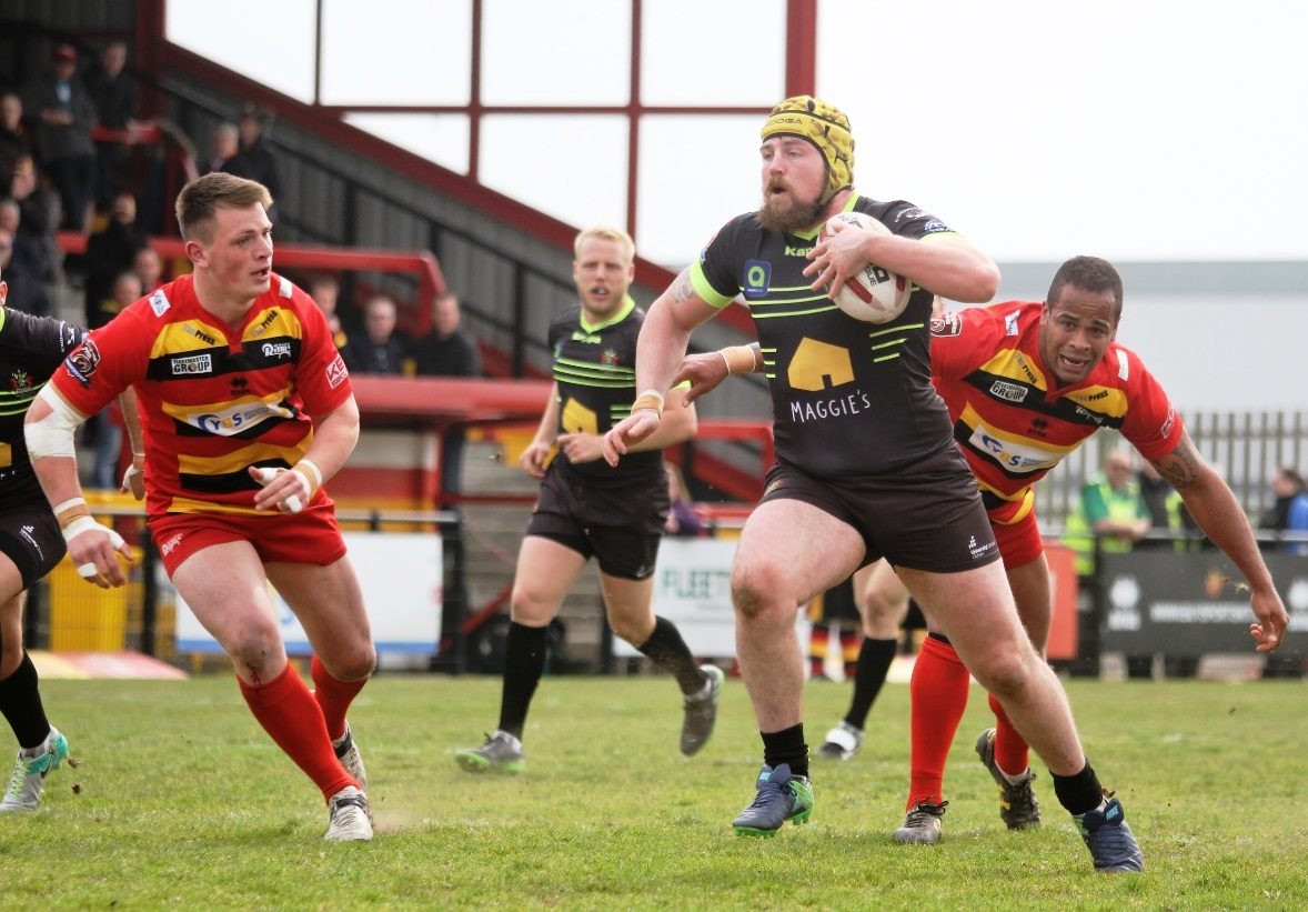 Michael Ward on the charge at the Ram Stadium - April 30th 2017.