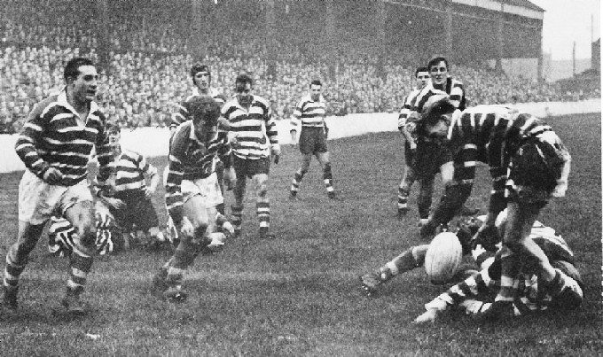 A scramble near the Featherstone line with Jack Keith, Ron Rowbottom, Dick Cracknell, Derek Turner and Des McKeown in view Nov 8th 1958.