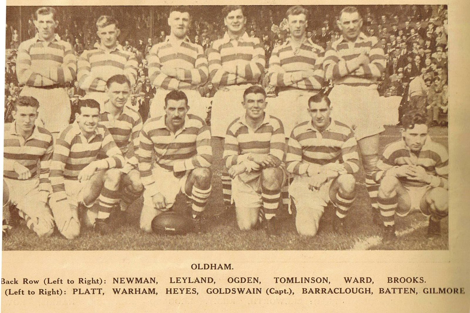 Oldham v Featherstone Rovers, 8 October 1949