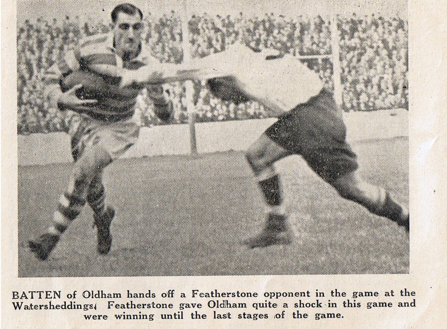 Oldham v Featherstone Rovers, 8 October 1949