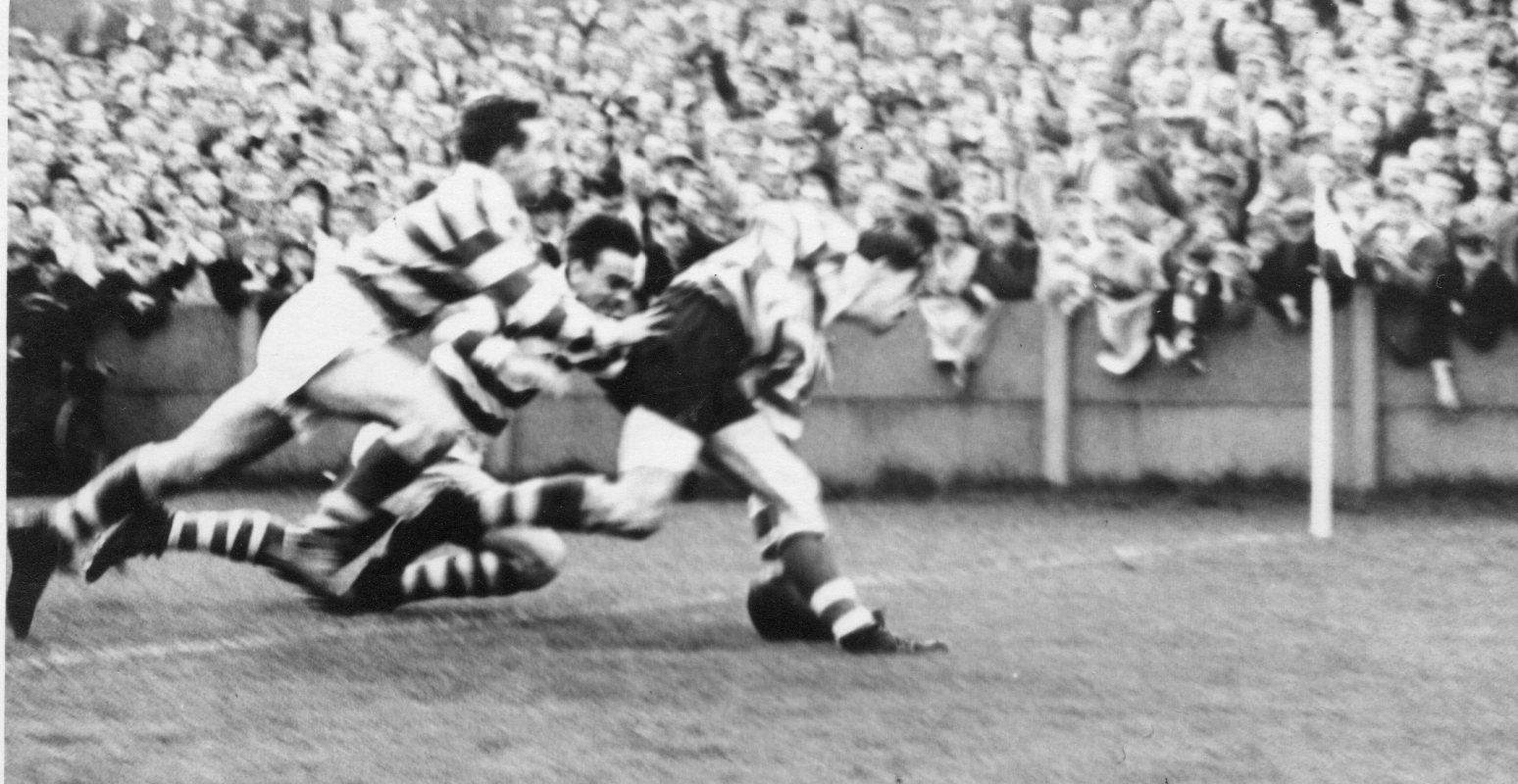 Alan Kellett scores at Thrun Hall - Sep 6th 1958.
