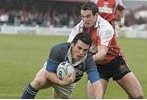 Lee Doran fails to stop a Pat Weisner try - July 10th 2004.