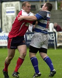 DANE MORGAN in action v Halifax - July 10th 2004.