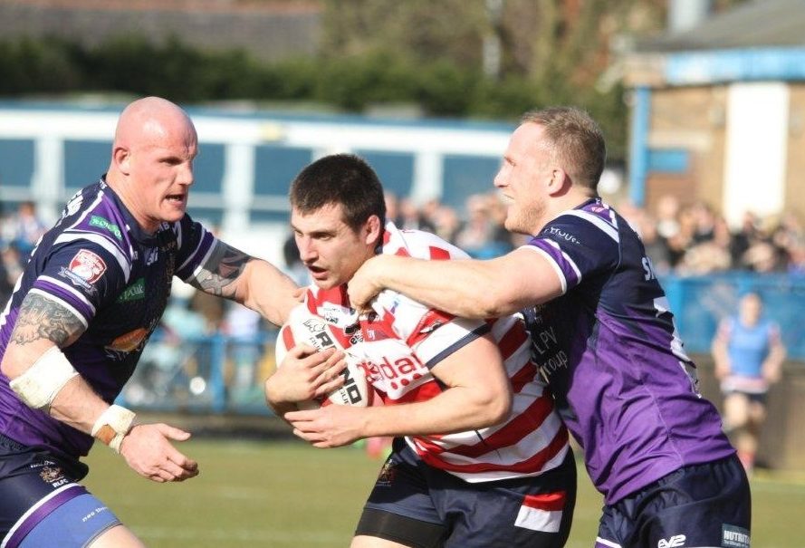 Phil Joy drives it in against Halifax - March 25th 2016.