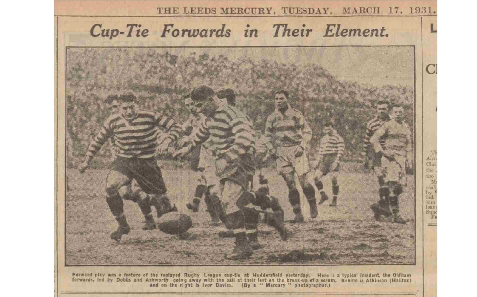Oldham v Halifax, 16 March 1931