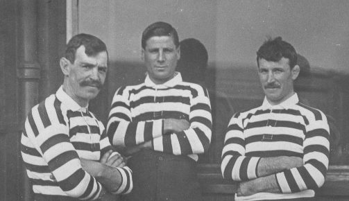 Tom Fletcher, George Smith and Joe Ferguson before the match against Huddersfield - Sep 25th 1915.