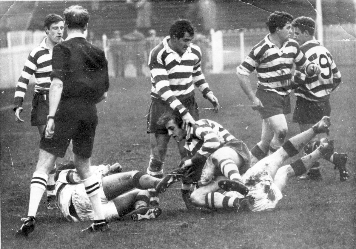 Huddersfield v Oldham: John Donovan, Harry Major, Joe Collins, Stuart Whitehead and Kevin Taylor.- Nov 14th 1964.