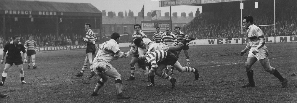 Solid defence from Huddersfield at Watersheddings - March 27th 1965.