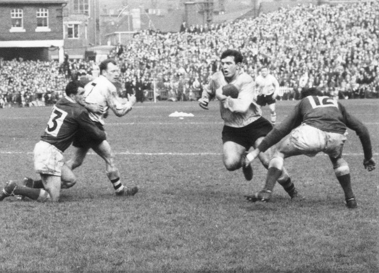 Harry Major charges through after a pass from Jack Pyecroft - April 11th 1964.