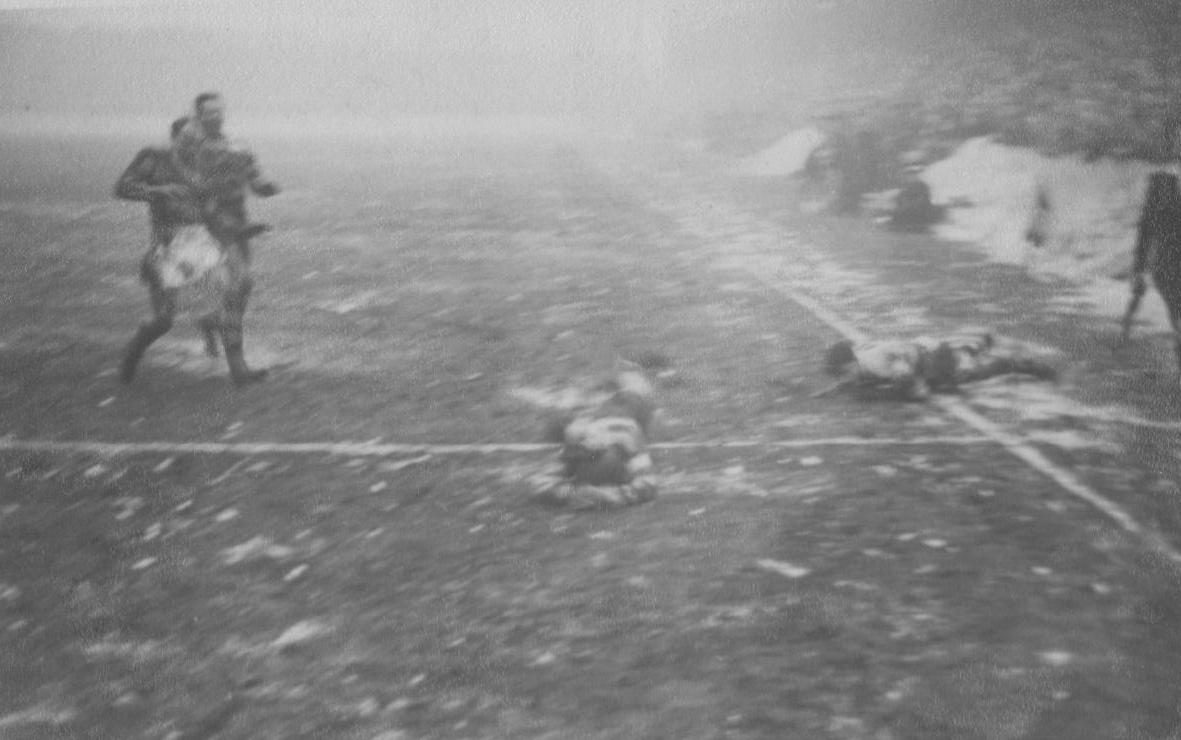 A try for Oldham v Hull - Feb 16th 1952.