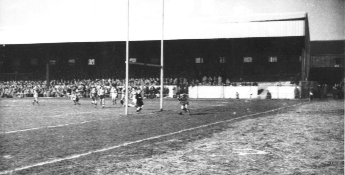 Ken Jackson scores at Hull - April 9th 1955.