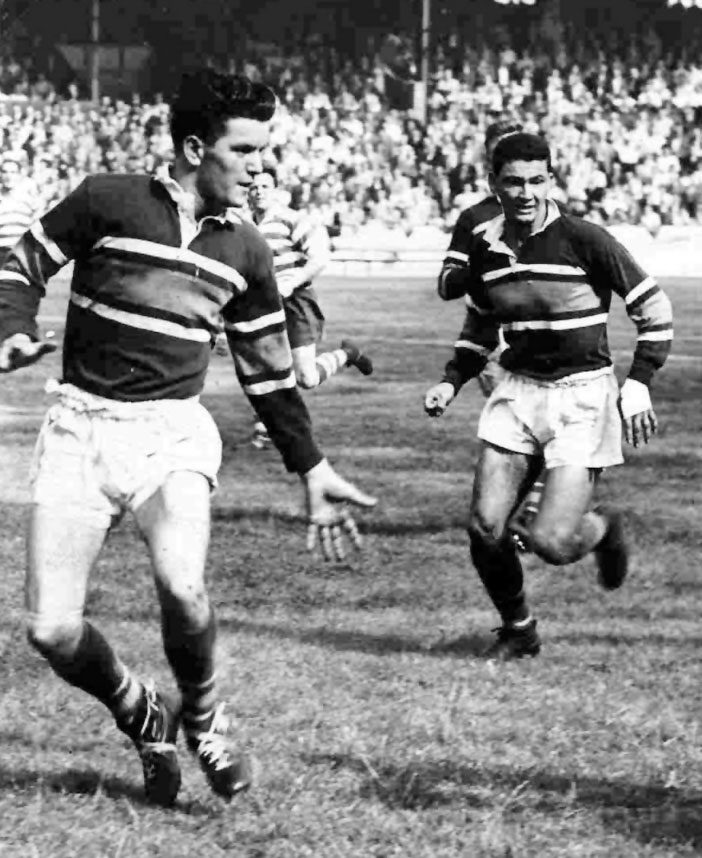 Geoff Shelton in action for Hunslet at Watersheddings - Sep 12th 1959.