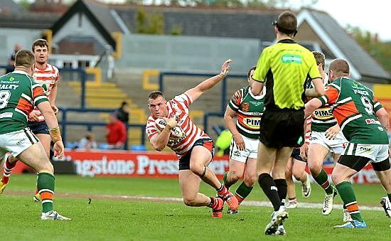 Steven Nield in action in the Playoff final v Hunslet at Headingley - Oct 5th 2014.