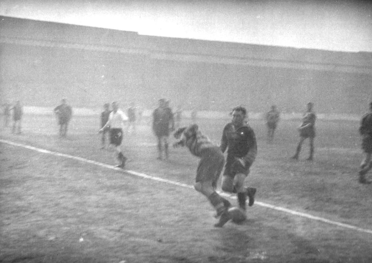 Ken Jackson scores v Leeds - April 23rd 1955.
