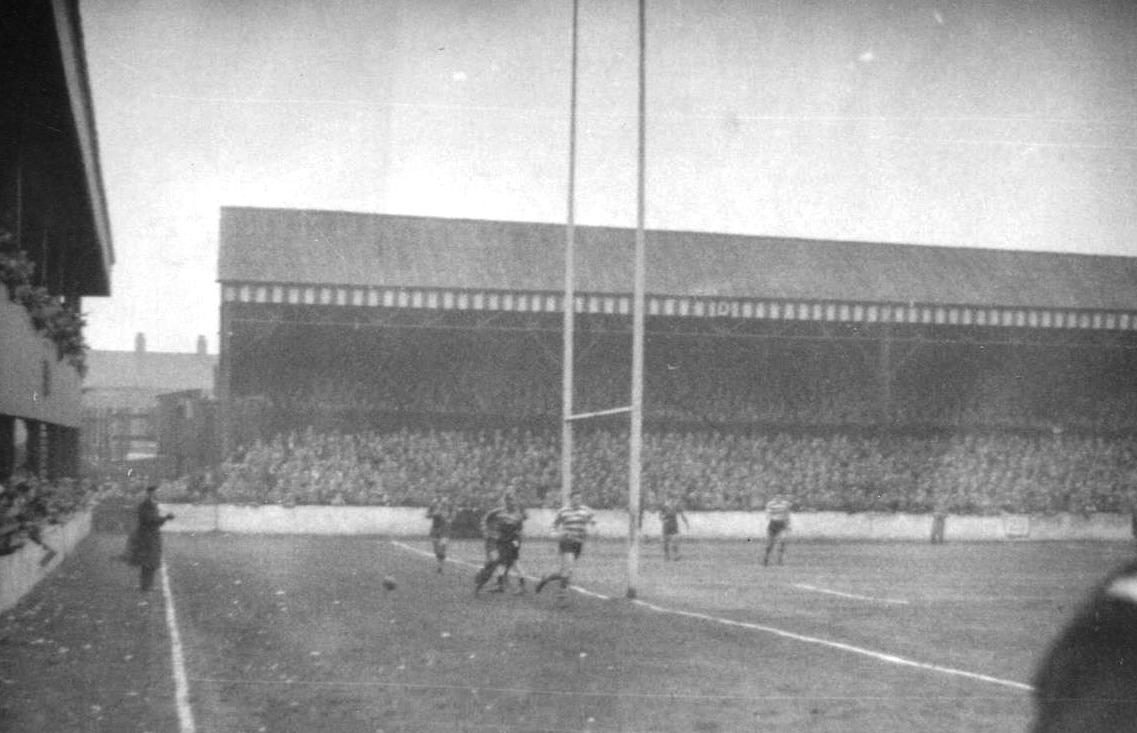 Roland Barrow scores v Leeds - April 23rd 1955.