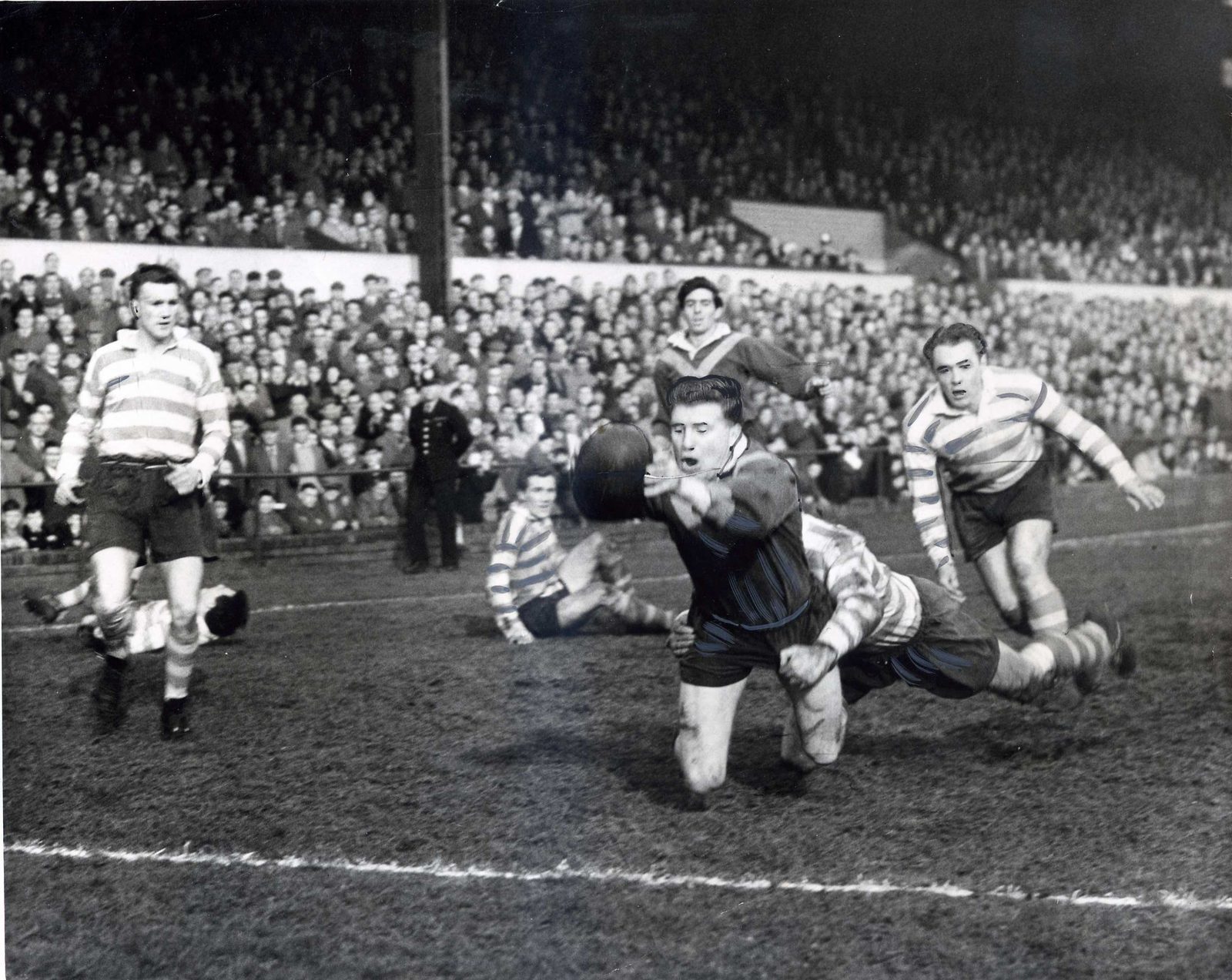 A try for Leeds - March 5th 1960.