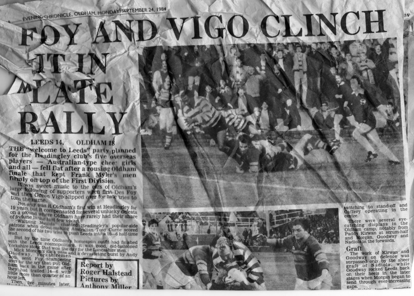 Leeds v Oldham, 23 September 1984