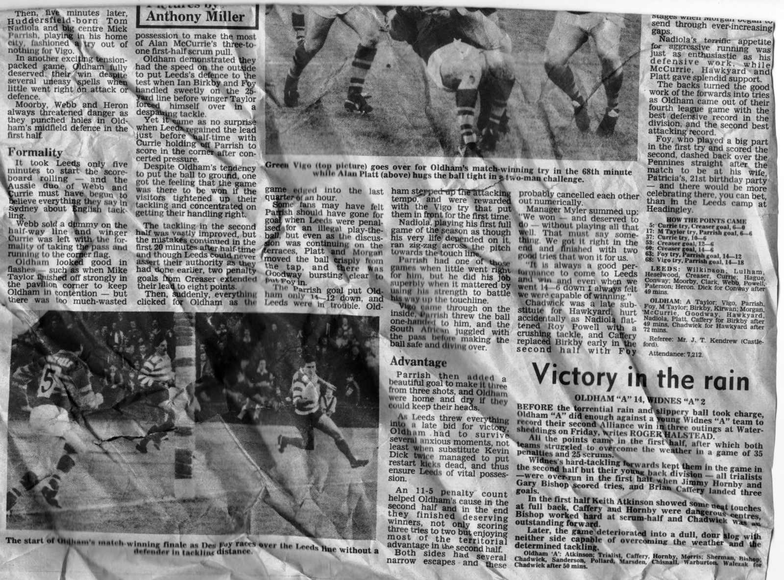 Leeds v Oldham, 23 September 1984