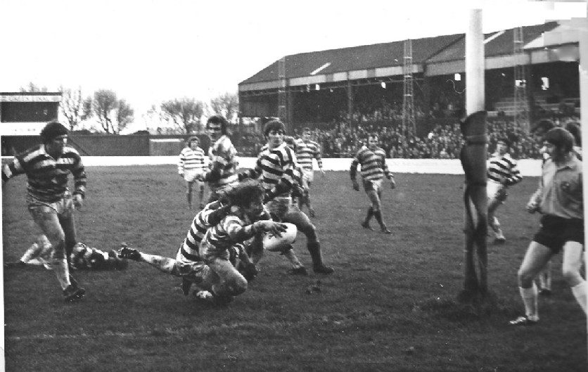 Mick McCone scores against Leigh - Dec 23rd 1973.