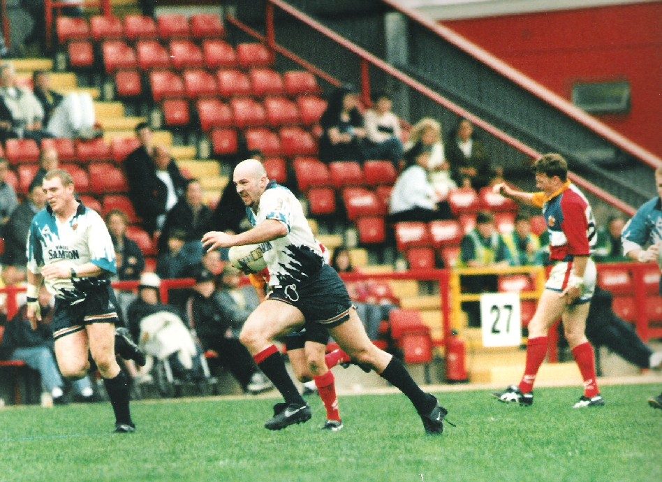 Paul Davidson on the charge at London - June 2nd 1996.