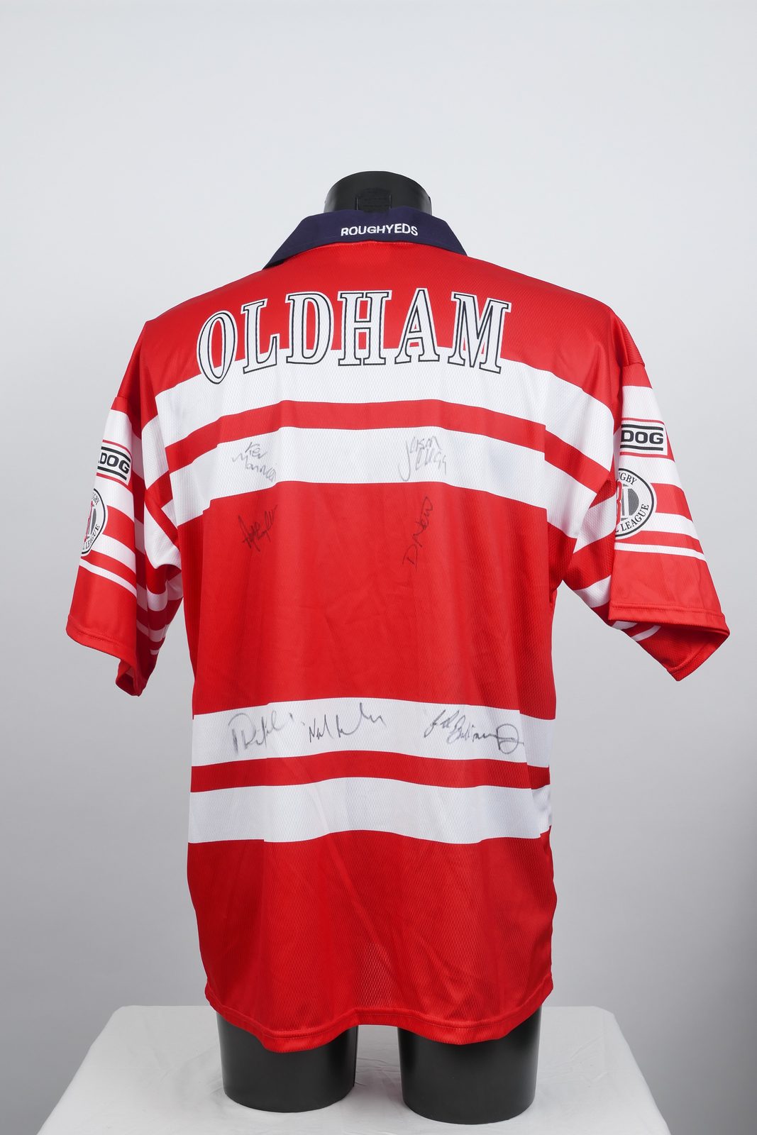 2001 - Oldham Home Shirt - signed.