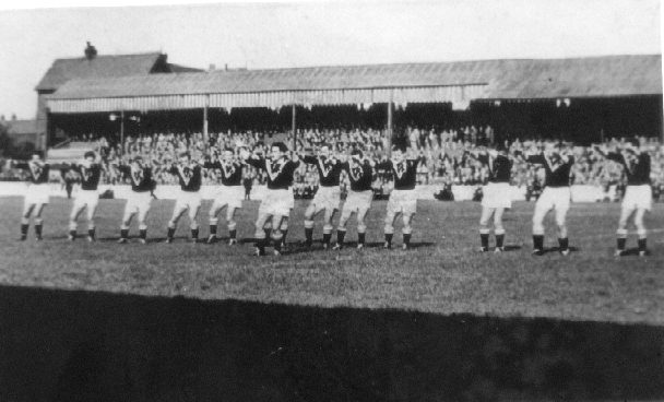 The Kiwis perform the Haka - Sep 29th 1951.