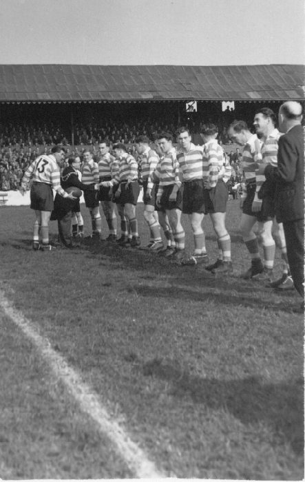 Pre-match introduction to the Mayor Oldham v NZ Sep 29th 1951.