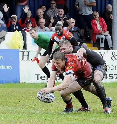 Jon Ford scores his third try v North Wales - July 28th 2013.