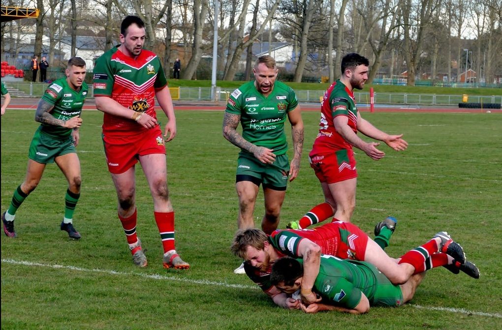 A try for Phil Joy at North Wales - March 25th 2018.