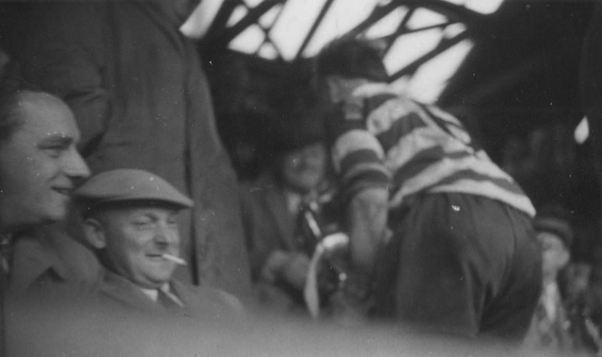 Frank Stirrop goes up to receive the Law Cup - Aug 11th 1956.