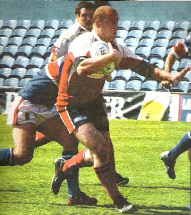 Dane Morgan on the charge v Hornets - May 23rd 2004.