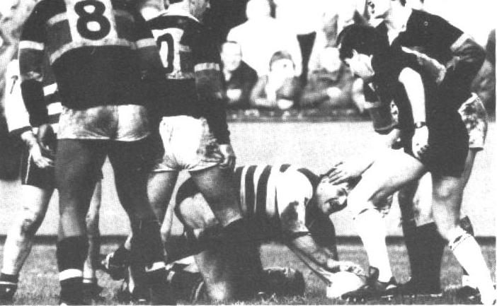 A try for Paul Round v Sheffield - Oct 11th 1987.