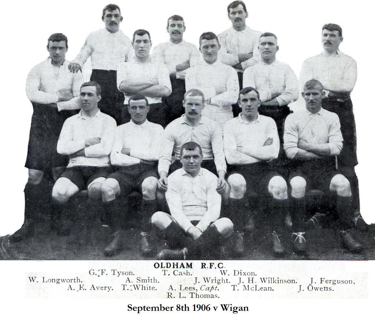 Oldham v Wigan, 8 September 1906