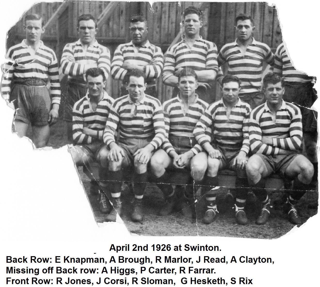 Swinton v Oldham, 2 April 1926