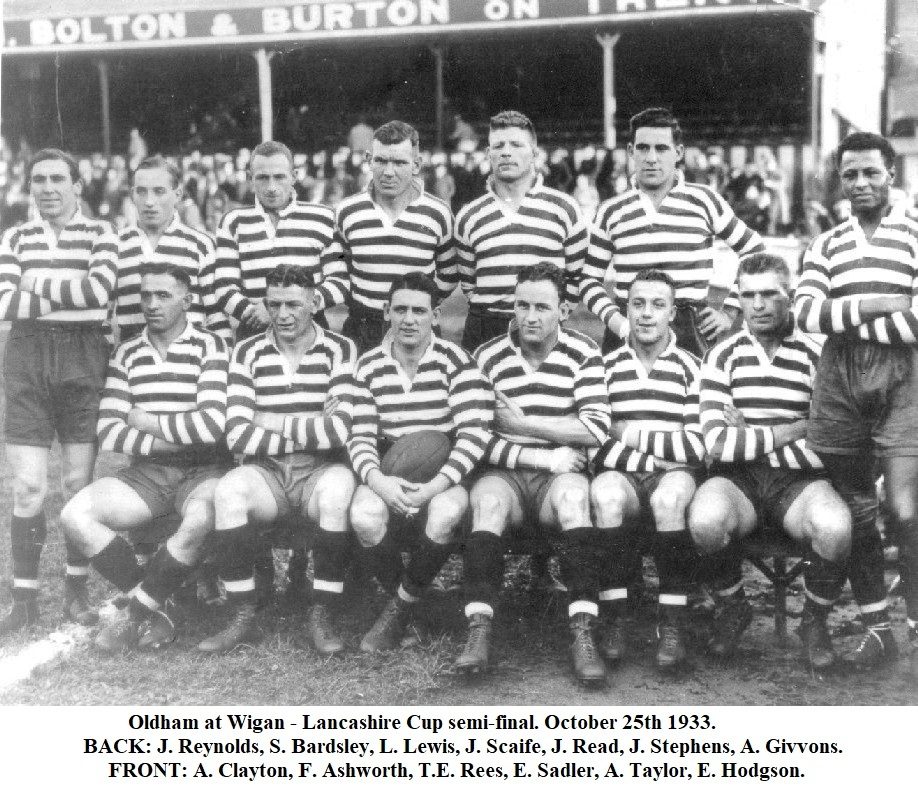Oldham team at Wigan - Oct 25th 1933.