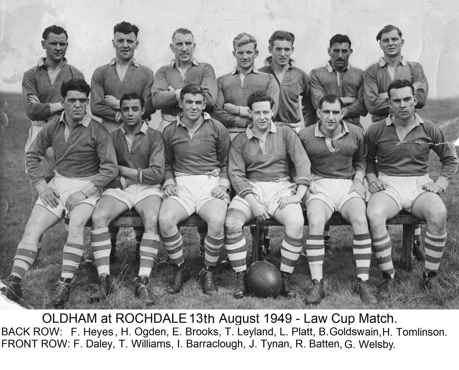 Rochdale Hornets v Oldham, 13 August 1949